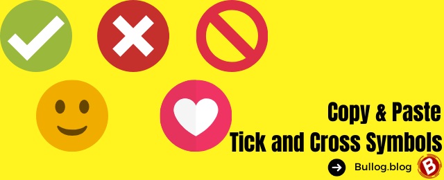 Insert Tick Cross Symbols - Copy Paste